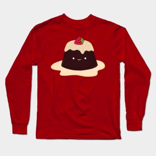 Cute Chocolate Strawberry Pudding Long Sleeve T-Shirt